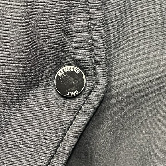 Members Only Black Hooded Jacket Mens Size L Zip Front & Pockets - Picture 3 of 7